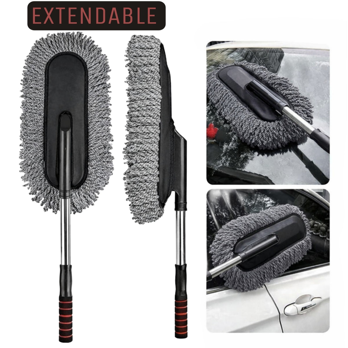 Extendable Car Duster Cleaning Mop Durable Lightweight Scratch Free Microfiber Practical Choice For Vehicle Cleaning