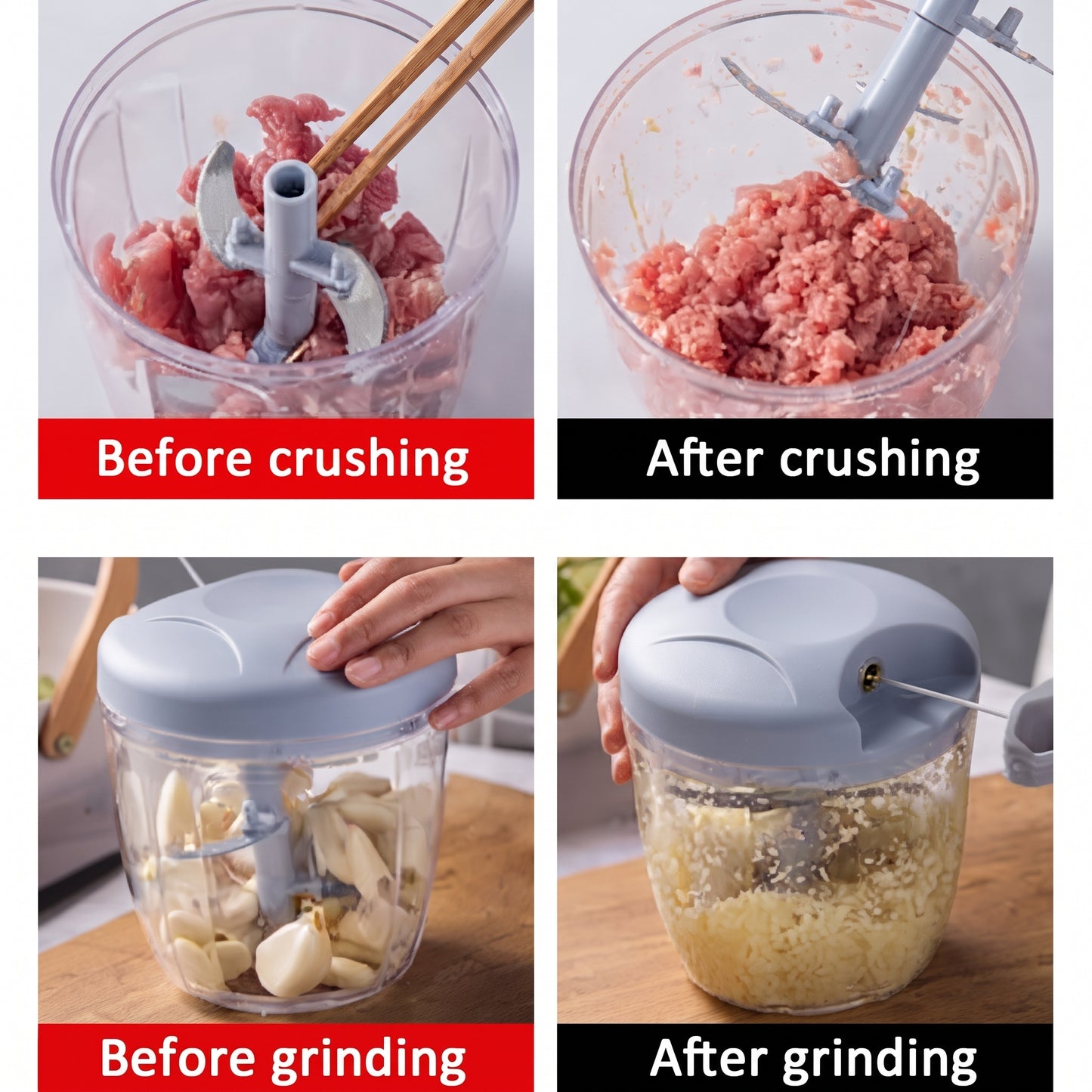 Manual Food Chopper – High Quality Kitchen Tool for Chopping Vegetables, Fruits, Herbs & Other Ingredients