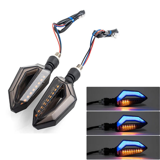1 Pair motorcycle led turn signal indicator with parking drl light for all bikes 70cc and cg125 bike