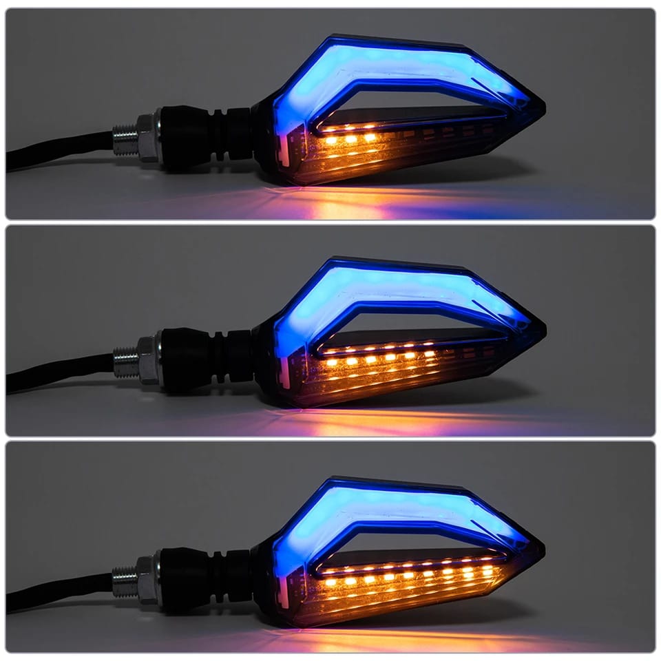 1 Pair motorcycle led turn signal indicator with parking drl light for all bikes 70cc and cg125 bike