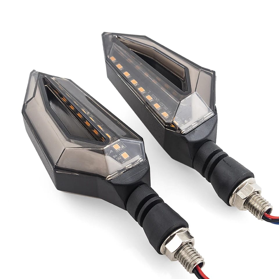 1 Pair motorcycle led turn signal indicator with parking drl light for all bikes 70cc and cg125 bike