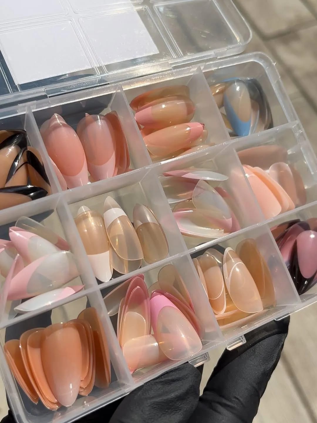 144 Pcs Multicolor Nails Box