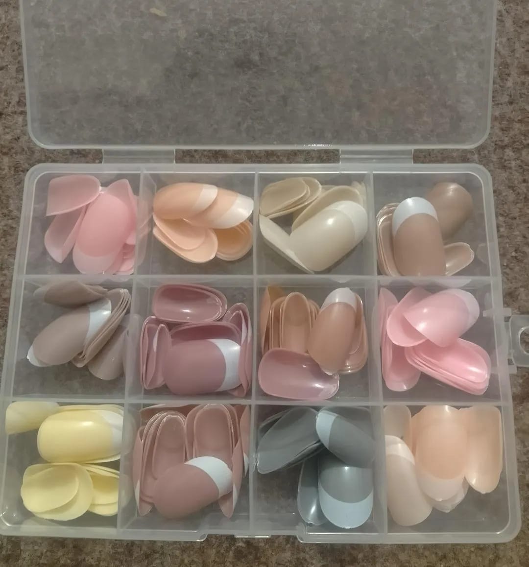 144 Pcs Multicolor Nails Box