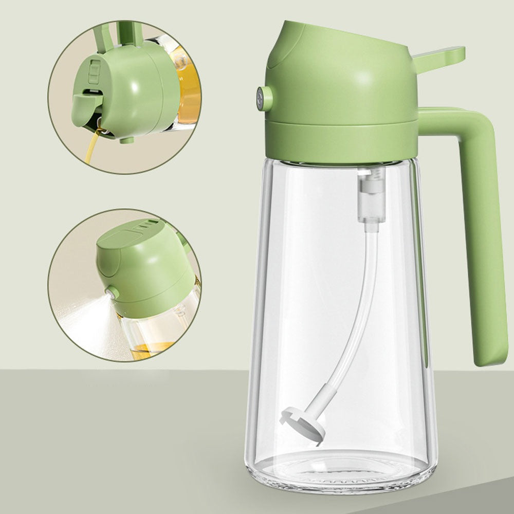 2-In-1 Oil Sprayer Bottle For Kitchen -  Designed For Cooking Oil Dispensing And Food Preparation Routine