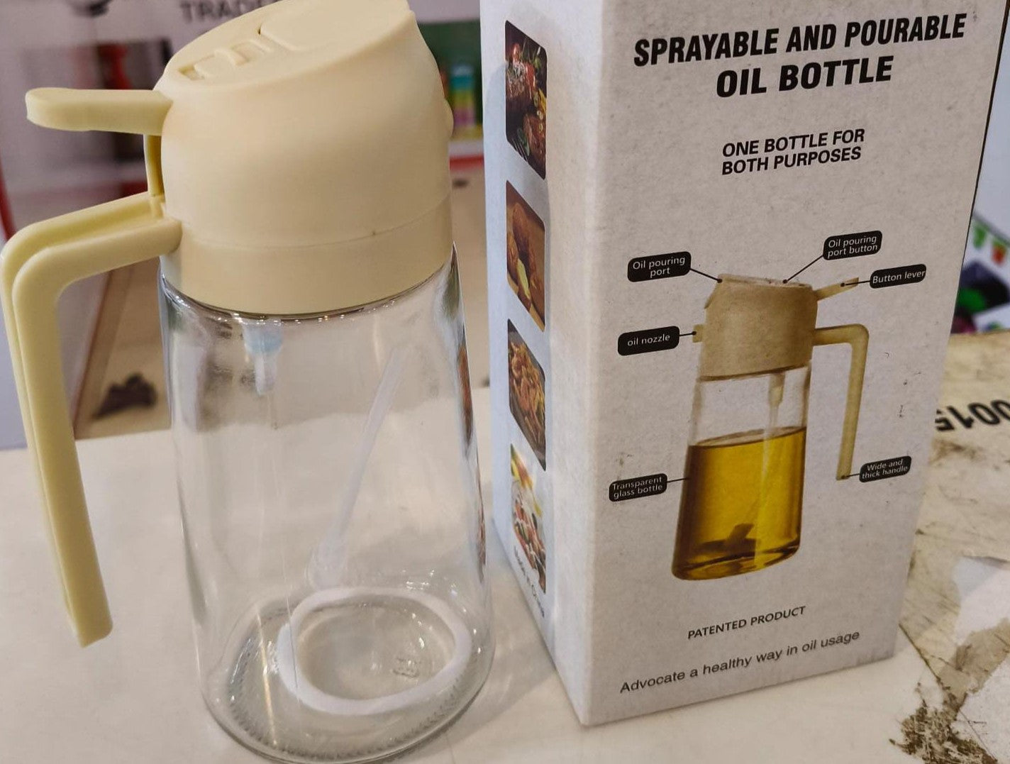 2-In-1 Oil Sprayer Bottle For Kitchen -  Designed For Cooking Oil Dispensing And Food Preparation Routine