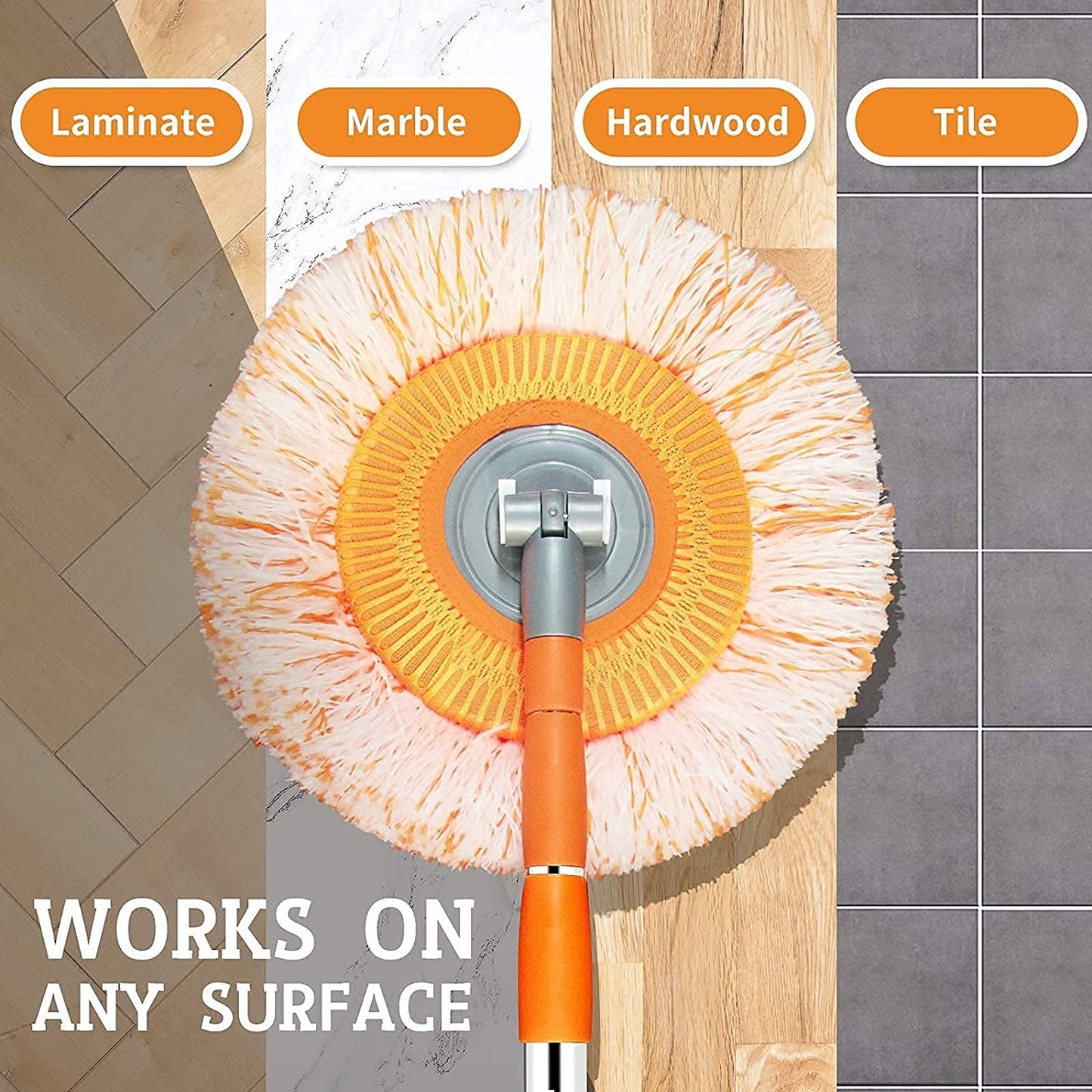 Extendable Telescopic Mop With Detachable Microfiber Cloth Head Durable Lightweight Adjustable Practical Choice For Efficient Home And Office Cleaning