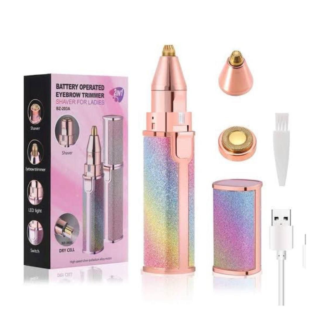 Flawless 2 In 1 Eyebrow Trimmer And Shaver - Designed For Hair Removal And Daily Beauty Routine