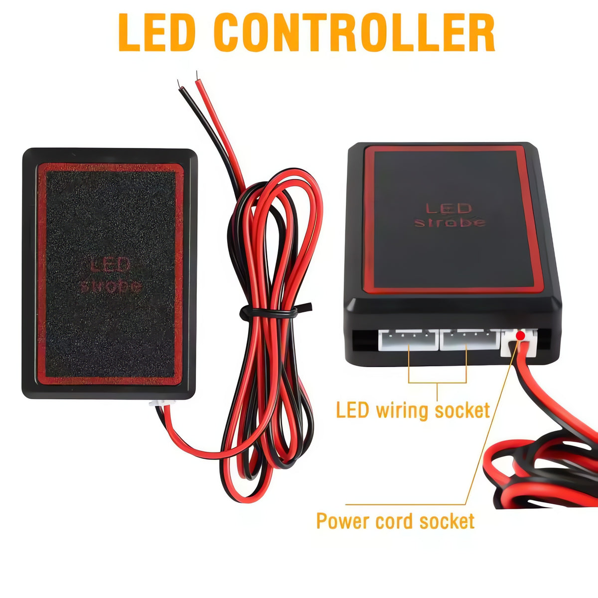 Remote Control Flasher For Bikes & Cars Car Grill Flasher 4 Pcs 16 leds