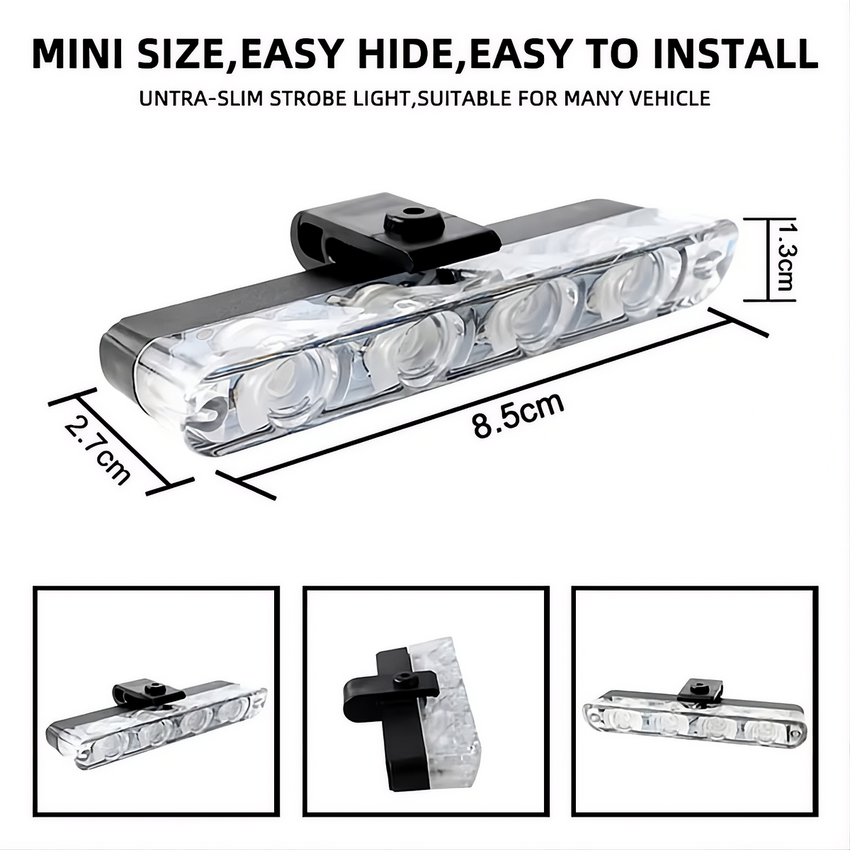 Remote Control Flasher For Bikes & Cars Car Grill Flasher 4 Pcs 16 leds