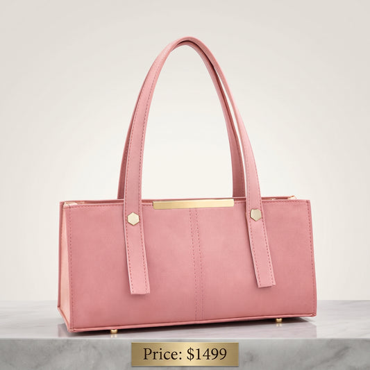 Grace Line Structured PU Leather Tote Bag for Women