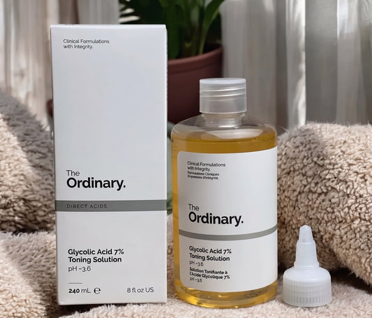 The Ordinary Glycolic Acid 7% Toning Solution | Exfoliating Brightening Face & Body Toner - 240ml