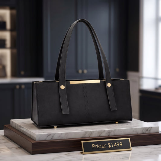 Grace Line Structured PU Leather Tote Bag for Women