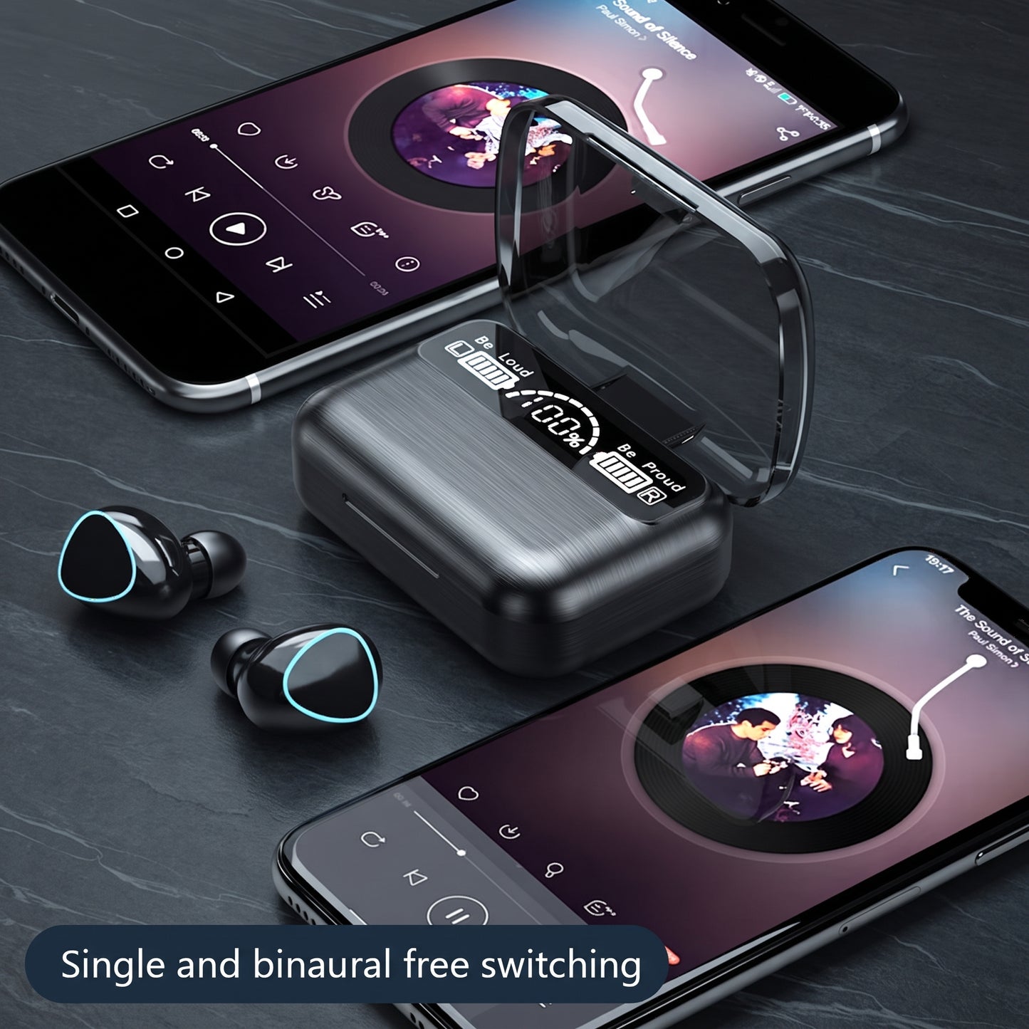 M10 TWS Wireless Bluetooth Earbuds with 9D Noise Reduction & Digital Display Charging Case