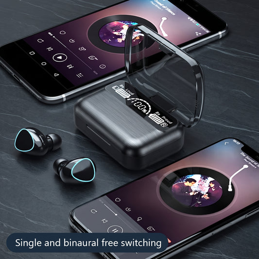 M10 TWS Wireless Bluetooth Earbuds with 9D Noise Reduction & Digital Display Charging Case