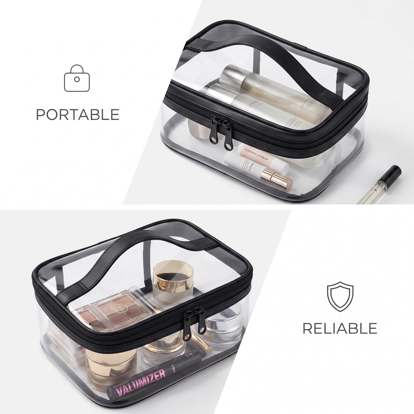 Clear Travel Makeup Bag